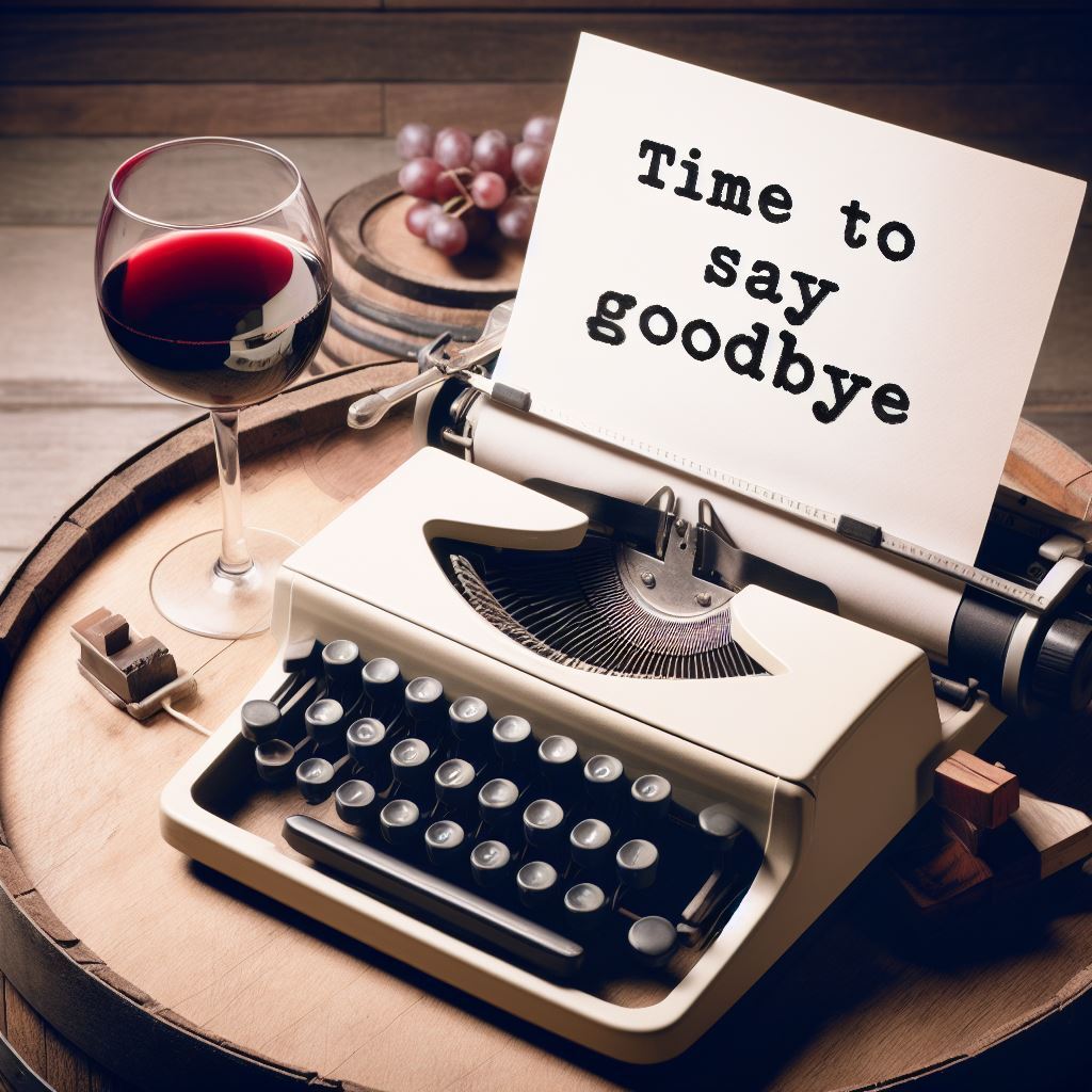 goodbye auf Schreibmaschine